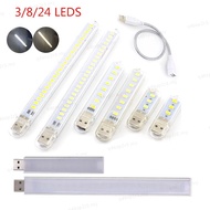 Portable Mini 3/8/24 LED 5V USB DC Warm White Lamp Book Reading FLashlight Night Light Lighting for 