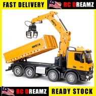 Huina 1538 Remote Control Timber Truck Scale 1/14 rc lori kayu balak 8 Wheeler Long RC Timber Truck 