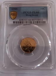 香港1988年女皇一毫，PCGS-PL66，售320元，限青衣站交收