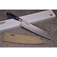 🇯🇵子之日 💓 高碳不銹鋼 手工特製染色牛骨柄 ( 藍色) 洋式劍牛 240mm + 原廠刀鞘 💓 日本高級廚刀