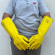 ถุงมือยาง สีเหลือง ยาว 16 นิ้ว ขนาดฟรีไซส์ ASGUARD