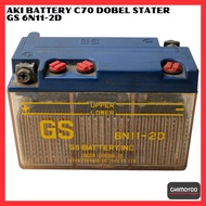 Aki Battery Honda C70 C 70 Dobel Stater GS 6N11-2D