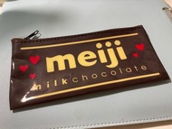 Meiji 巧克力色 筆袋