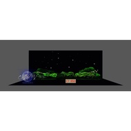 3d painting. stickers for aquariums, arowana fish tanks (back painting)