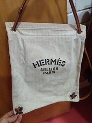 Hermes 愛馬仕帆布包背囊 有內袋 編碼