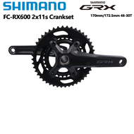 Shimano GRX RX600 Crankset 2x11 Speed Road Bike Crank 46-30T Chainring GRX Gravel Crankset 22speed B