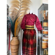 Jas tutup anak + Rok sarung + pabbekkeng Khas bugis Makasar