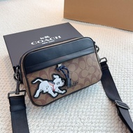 【original】Coach new men's shoulder bag COACH crossbody bag camera bag messenger bag unisex