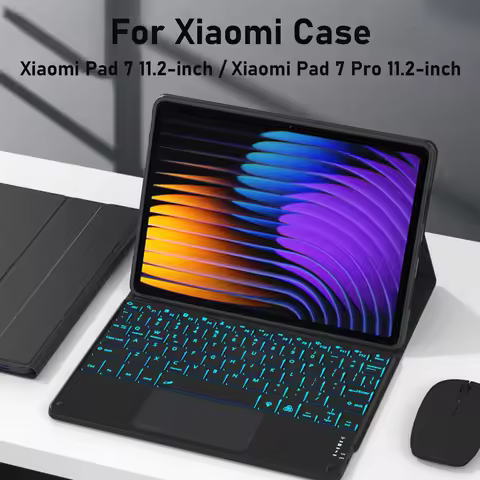 For Xiaomi Pad 7 11.2-inch Case, Keyboard Cover for Xiaomi Pad 7 Pro 11.2-inch