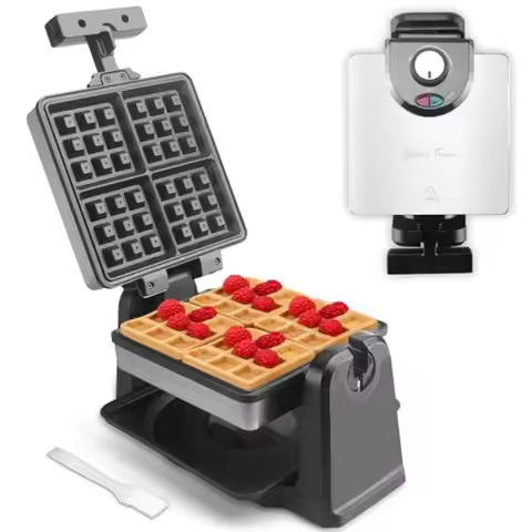 Mini Waffle Maker Flip Belgian Waffle Maker Thick Rotating Waffle Maker with Browning Control Wafler