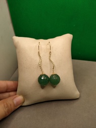 10k jade dangling earrings