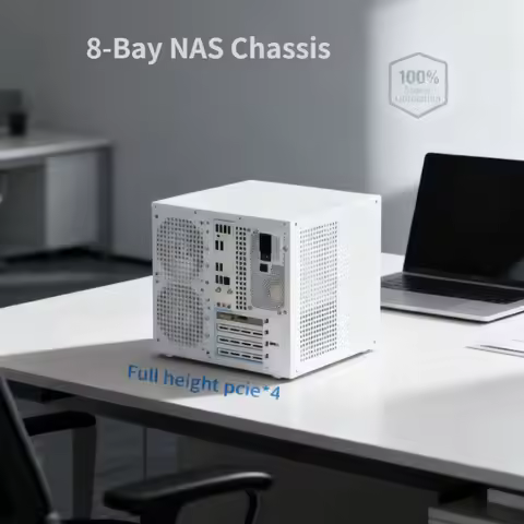 Sagittarius MATX NAS Case 8Bay Dual Chamber Design with Backplane Tool Less Build Isolated Cooling f