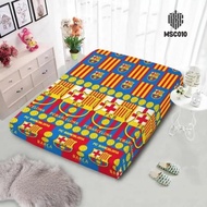 Sarung Busa Resleting / urung kasur busa resleting motif club bola Uk 120x200x15 I 140x200x20