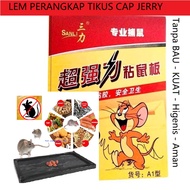 JAZZ LEM TIKUS CAP JERRY - SANLI - USE PLAY - Jebakan TIKUS - Perangkap Mouse - LEM GLUE POWER - HIT