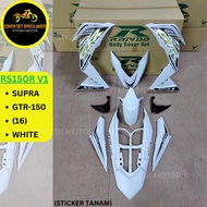 (STICKER TANAM/AIRBRUSH) RAPIDO COVER SET RS150R V1 SUPRA GTR-150 (16) WHITE