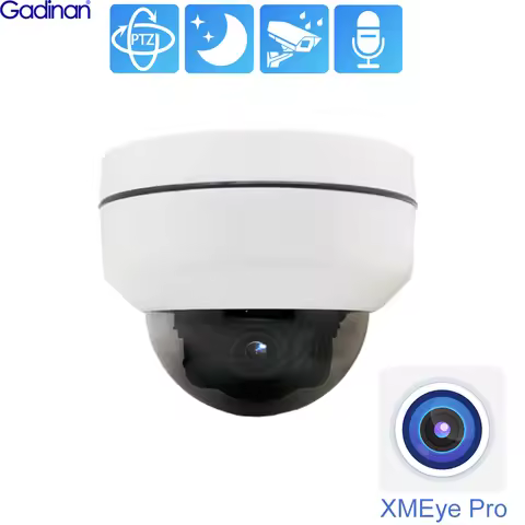 Gadinan 4K 8MP PTZ POE IP Camera Dome Outdoor 5X Zoom Audio Auto Focus Security Surveillance 5MP Onv