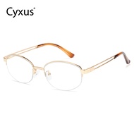 Cyxus Metal Oval Frame Eyeglasses Anti Blue Light Glasses Computer Gaming Glasses for women 8259
