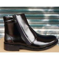 KASUT POTONG KERJA GD LELAKI KULIT 💯 LEMBU + SPAN DALAM LEMBUT PENGUATKUASA  BOOT FULL COW LEATHER.