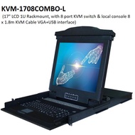 KVM-1708COMBO-L (17" LCD 1U Rackmount, with 8 port KVM switch &amp; local console,  8 x 1.8m KVM Cable VGA+USB interface)