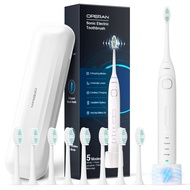 Operan Electric Toothbrush for Adults and Kids Rechargeable Sonic Toothbrush with 5 Modes 2-Min Smar