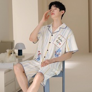 Cartoon Dachshund Pattern Mens Sleepwear