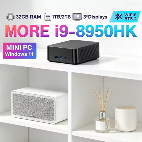 Laptop Powerful I9-8950HK Mini PC Fast Running Gaming Host Multifunctional Home Business Entertainme
