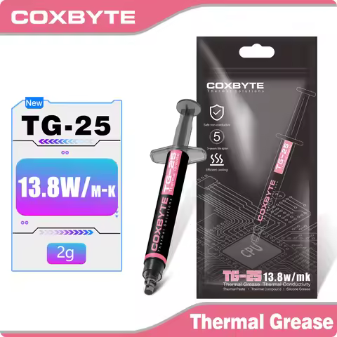 Coxbyte TG-25 Thermal Paste Processor 2g 13.8W/M-k For CPU GPU PS4 MCU HeatSink Cooling Cooler Therm