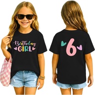 Children's Birthday T-Shirt For Children Aged 5-9 Years Gift 5 6 7 8 9 Old Party Shirt Happy B-Day C