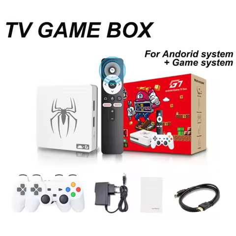 Dual System 2-in-1 TV Game Console Box G7 Android 16.0 8K 3D WIFI 6 Wireless Controller Large Collec