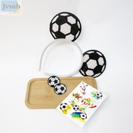 JVSUB 3 Pcs Set Football Headband, 2026 Edition World Cup Themed Football Earrings, Headband Earring
