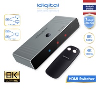 Idigital ตัวสลับ HDMI Splitter, Switcher, อะแดปเตอร์แปลง, 4K 120Hz, 8K 60Hz,  PS4, PS5, Switch, PC, 