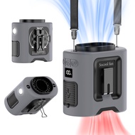 Socool fan พัดลมคาดเอว 14500mAh โหมดลมพายุ คลิปหมุน 360° ชาร์จมือถือ มีไฟ ใช้คล้องคอ เหมาะสำหรับงานก