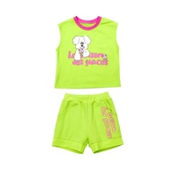 【พร้อมส่ง】「สินค้าลิขสิทธิ์แท้」Iris kids IKT063 Dog ice cream sleeveless set เสื้อผ้าเด็ก เสื้อกล้าม 