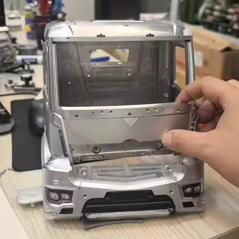 All-metal CNC Cab Body Shell for 1/14 Tamiya RC Dump Truck Mercedes-Benz ACTROS 3363 Toys Car Cockpi