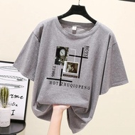特大码女装300斤胖mm夏季百搭短袖T恤女240宽松加肥加大码上衣20020250617