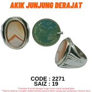 Cincin Batu Akik Sulaiman Junjung Derajat Sarung Cincin Alpaka / Bukan Akik Yaman / Akik Junder