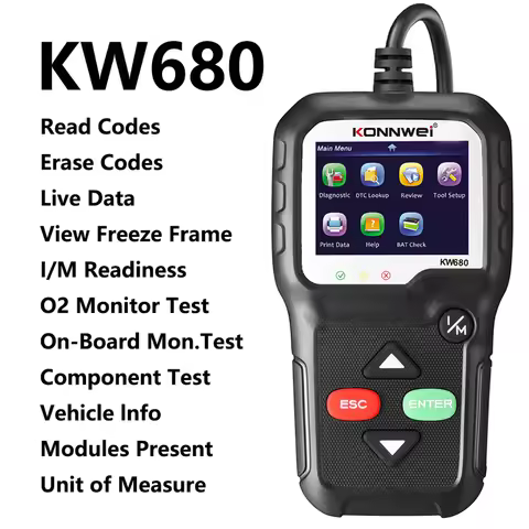 KONNWEI KW680 OBD2 Scanner Check Engine Light Auto Diagnostic Tools Multi-Language OBD 2 Code Reader