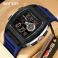 SANDA Student Multi-Function Watch - 3 Time Zones, Split Timer, Luminous & Waterproof