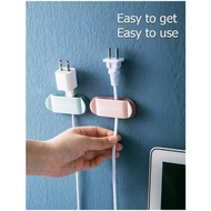 4x Firm nail-free easy installation Power Plug Hook strong load Cord Holder