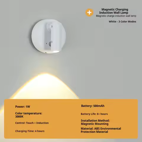 LED Light Magnetic Rechargeable Wall light Spotlight Wireless No Punch Reading Light With Touch Swit