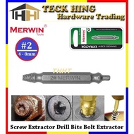 #2 Screw Extractor Drill Bits Bolt Extractor Set Broken Damaged Bolt Double Ended Damaged Screw Extr