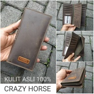 Men's Long Leather Wallet | Cool Genuine Leather Wallet for Men