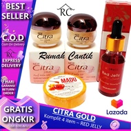 Citra Gold Day Night Cream + Sabun Madu + Serum Red Jelly RUMAH CANTIK Cream pencerah Wajah Citra Go