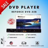 REFORCE DVD PLAYER WITH KARAOKE FUNCTION/ 2 MIC INPUTS/ KEY CONTROL/ HDMI OUTPUT