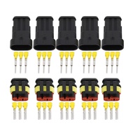 5 Sets 3 Pins 1.5 Specifications Connector, DJ7031-1.5 Waterproof Wire Connector Plug, Xenon Lamp Co