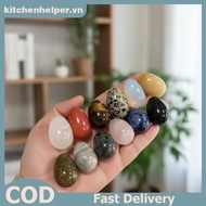 KI 6/10PCS Polished Egg Decor Stones Natural Crystal Smooth Stones for DIY Craft Home Dining Table C