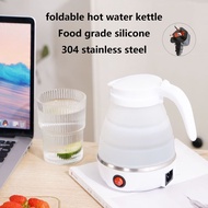 Foldable electric water kettle 304 stainless steel portable travel kettle 600ML food grade silicone