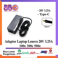 Adaptor Laptop Lenovo 100e 300e 500e 20V 3.25A Type-C