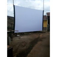 kain layar proyektor uk 3x4m dengan bahan berkualitas