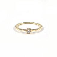 【日本直送 中古美品】6号 エテ ete リング・指輪 ブライト K18イエローゴールド/ダイヤモンド 0.06ct ジュエリー アクセサリー 新品仕上げ済み
